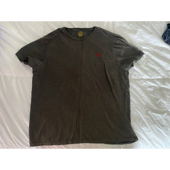Polo Ralph Lauren Shirt Men's XL Dark Grey Short Sleeve Crew Neck Cotton XL - Picture 1 of 4